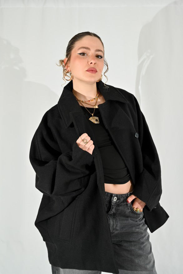 Manteau court oversize-Ambitieux