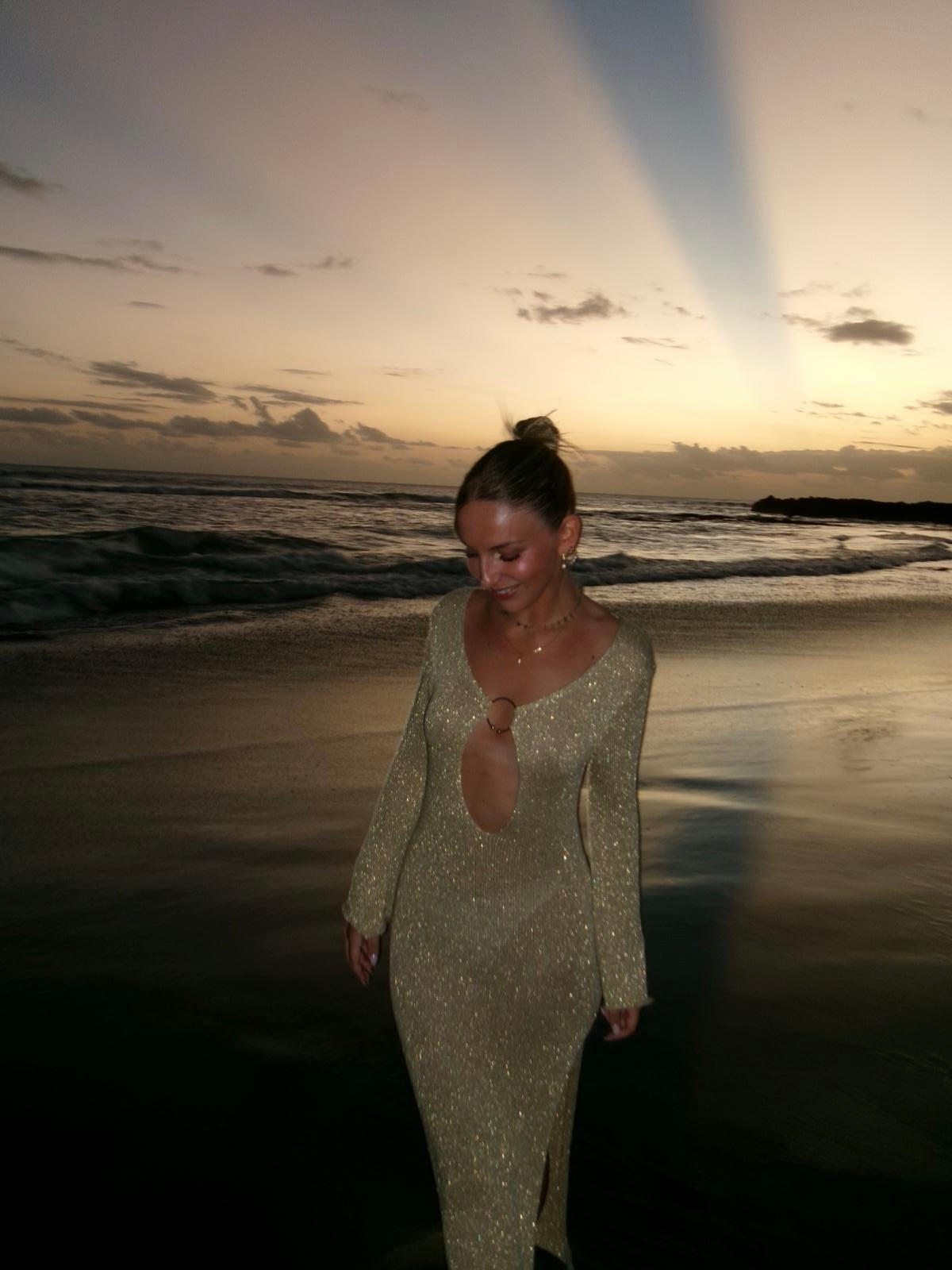Robe dorée-Brillante