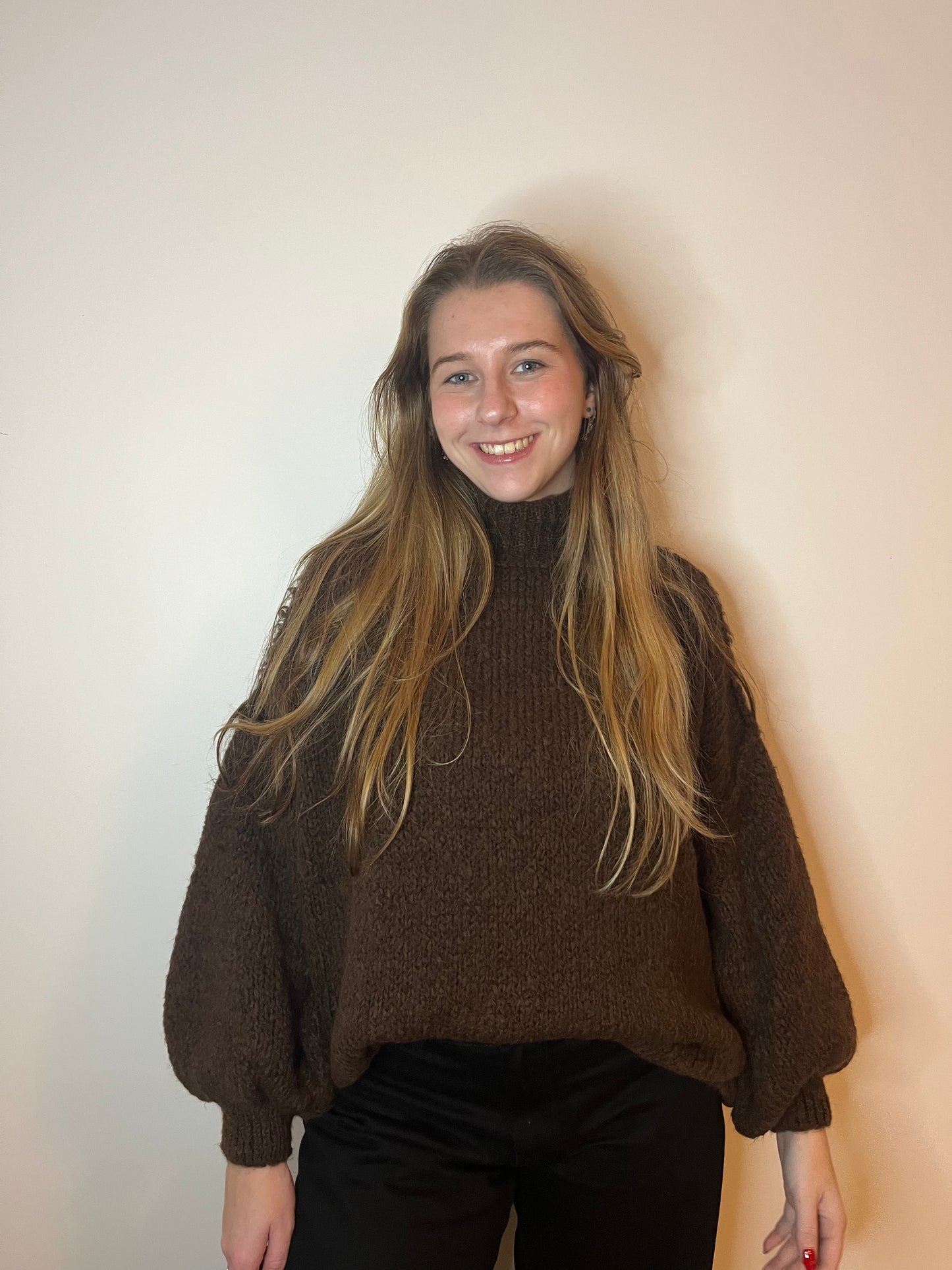 Pull oversize marron - Iconique