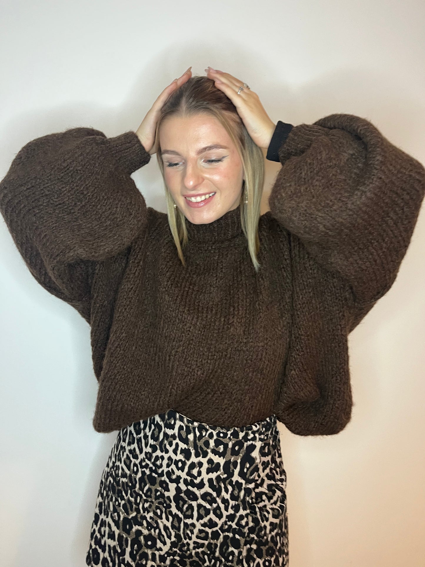 Pull oversize marron - Iconique