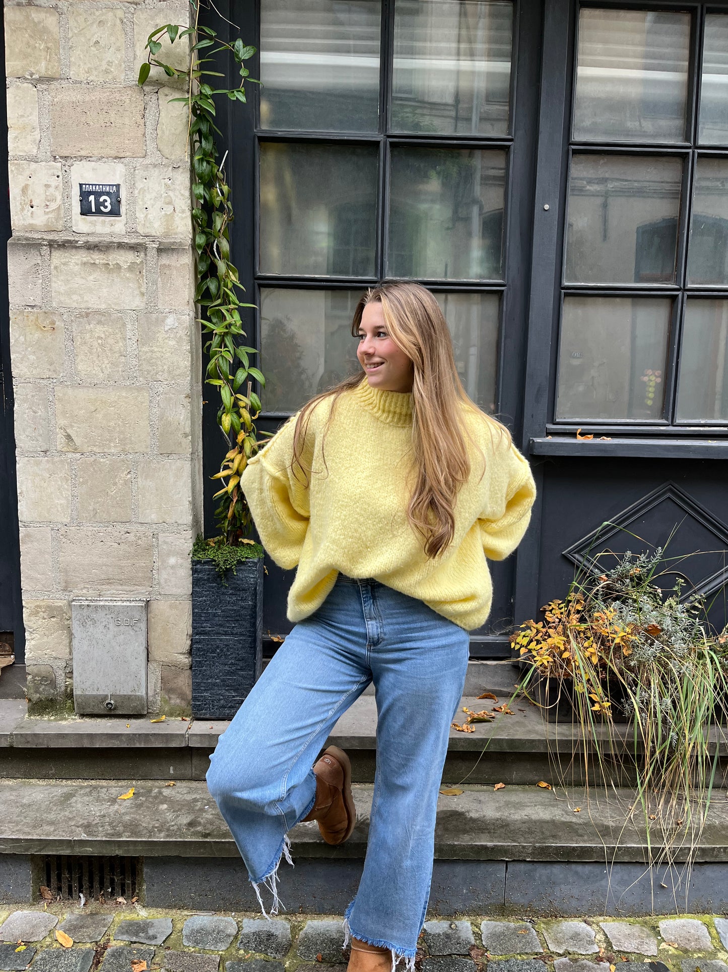 Pull oversize jaune-Iconique