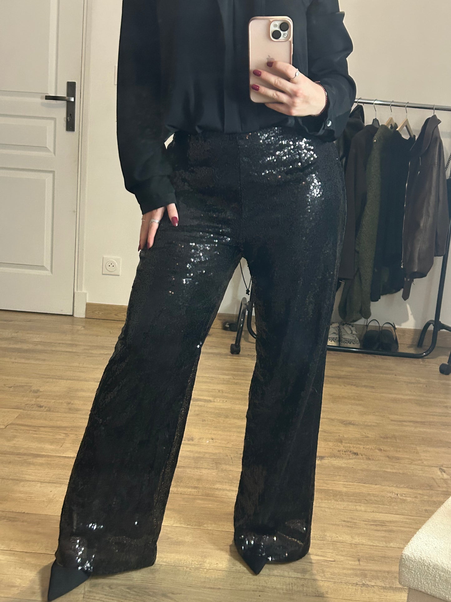 Pantalon large à sequins - Pétillante