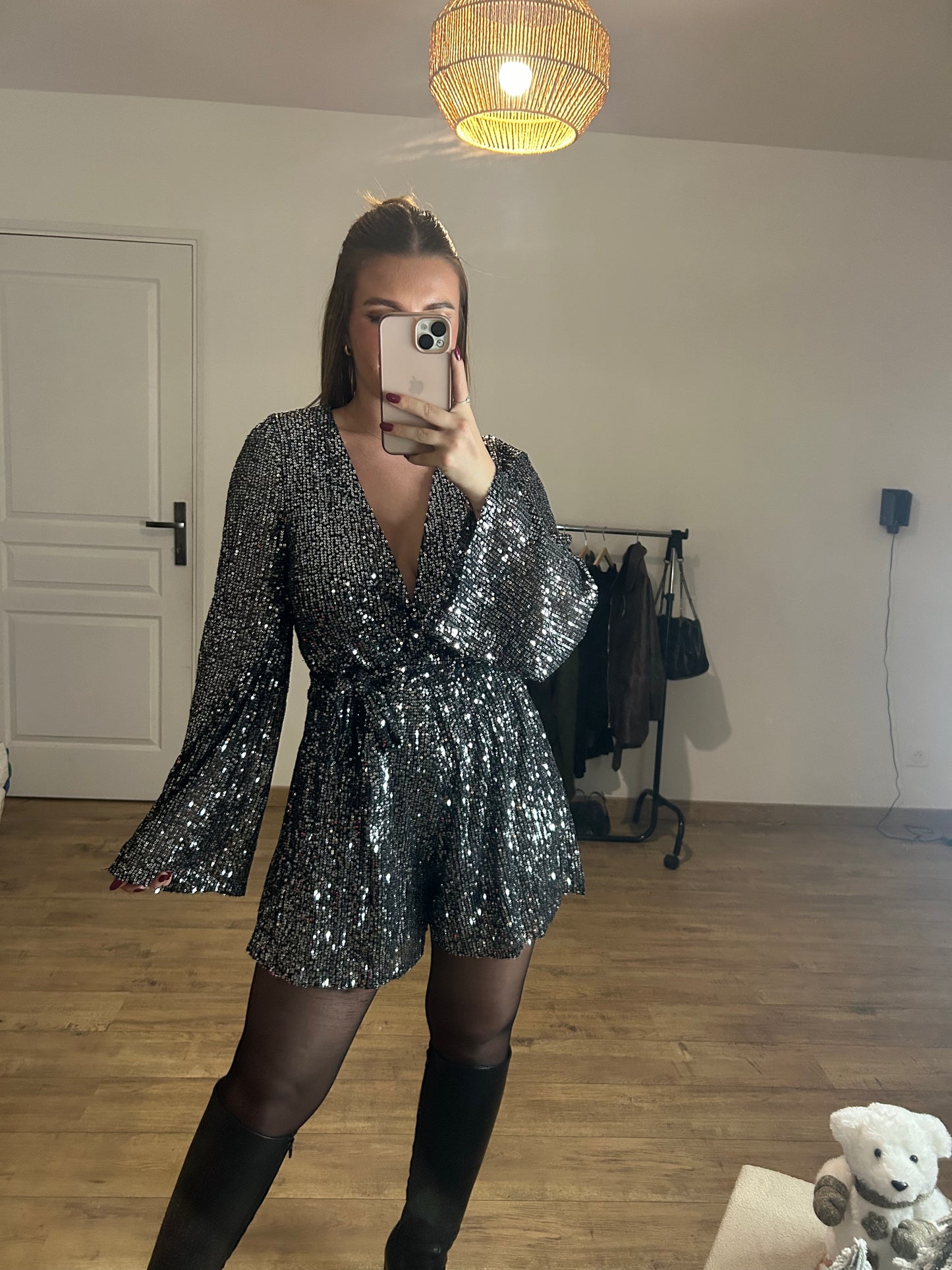 Combinaison-Short à sequins - Brillante