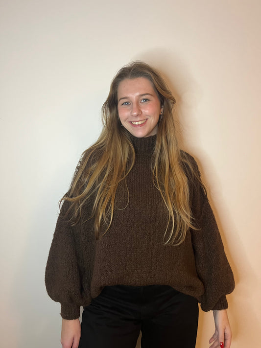 Pull oversize marron - Iconique