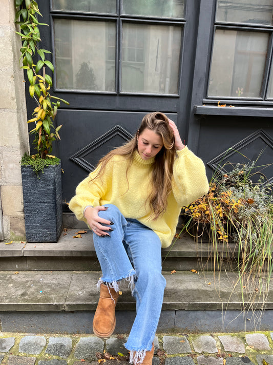 Pull oversize jaune-Iconique