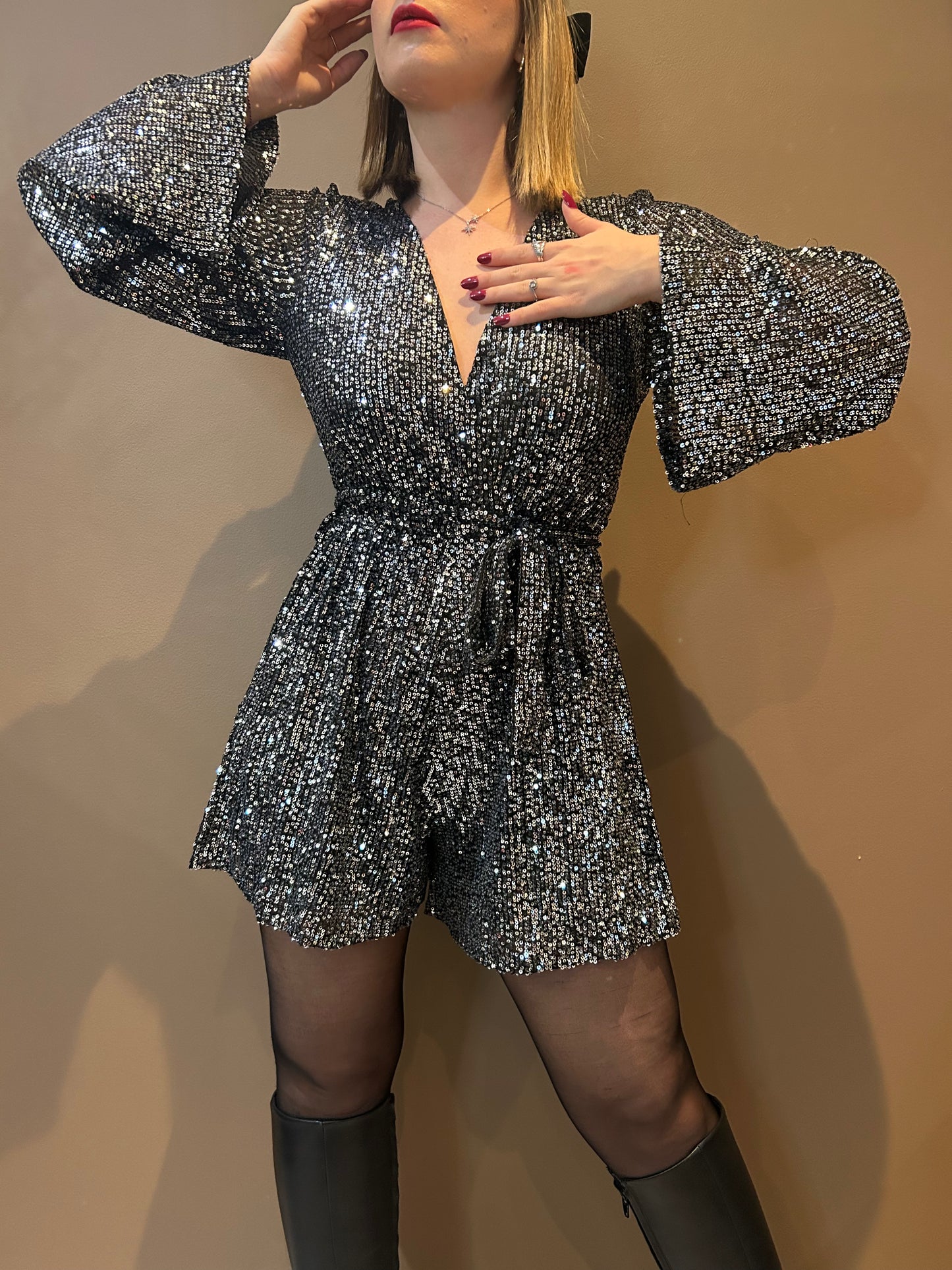 Combinaison-Short à sequins - Brillante